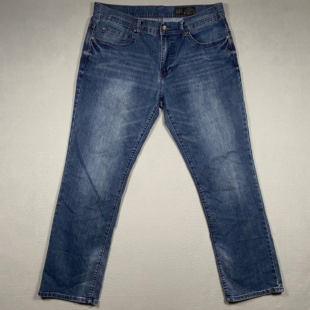 T.K. Axel Jeans Mens 36x32 Blue Harwinton Slim Straight AX41005-57S